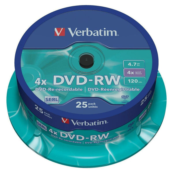 DVD-RW Verbatim    25 Units Multicolour 4,7 GB 4x