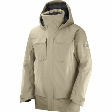 Ski Jacket Salomon Stance Cargo Beige Men