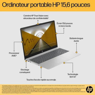 Laptop HP FC0071NF 15,6" ryzen 5-7520u 16 GB RAM 512 GB Azerty French