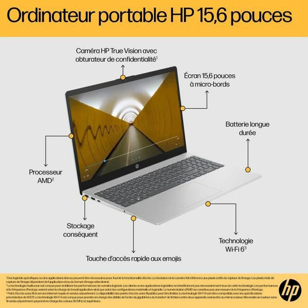 Laptop HP FC0071NF 15,6" ryzen 5-7520u 16 GB RAM 512 GB Azerty French