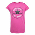 Child's Short Sleeve T-Shirt Converse Timeless Chuck Patch Fuchsia