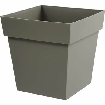 Plant pot EDA Tuscan  Taupe polypropylene Squared 39 x 39 x 39 cm