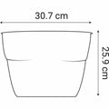 Plant pot EDA Green Ø 30 cm Plastic Oval Modern