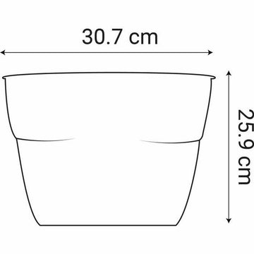 Plant pot EDA Green Ø 30 cm Plastic Oval Modern