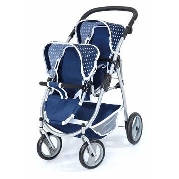 Doll Stroller Reig Tandem Blue 73 x 63 x 46 cm