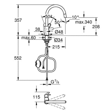 Mixer Tap Grohe 30549000 Metal