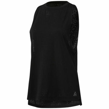 Ärmelloses Damen-T-Shirt Reebok Burnout Schwarz