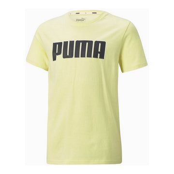 Child's Short Sleeve T-Shirt Puma  Alpha Graphic Yellow