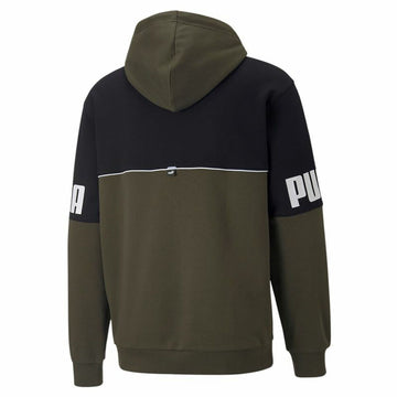 Men’s Hoodie Puma Power Colorblock Green Black