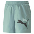 Men's Sports Shorts Puma Ess+ Logo Power Cat For All Time Aquamarine Blue Green