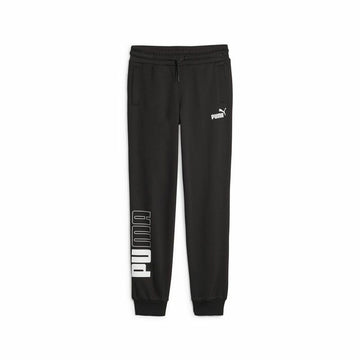 Children's Tracksuit Bottoms Puma Power Colorblock Black