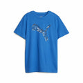 Child's Short Sleeve T-Shirt Puma Active Sports Graphic Blue