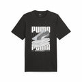 Men’s Short Sleeve T-Shirt Puma Graphiccs Sneaker Black