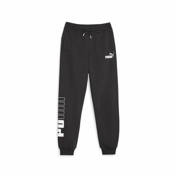 Children's Tracksuit Bottoms Puma Power Colorblock Black