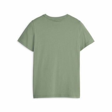 Child's Short Sleeve T-Shirt Puma Ess Block Green