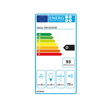 Konventioneller Rauchfang Balay 3BH263MB 60 cm 350 m3/h 72 dB 146W Weiß