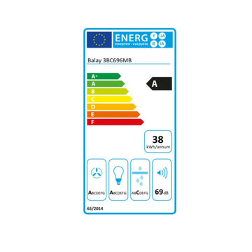 Conventional Hood Balay 3BC696MB 90 cm 600 m3/h 69 dB 220W White