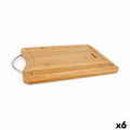 Cutting board Quttin Brown Silver Bamboo 39,5 x 30 x 1,5 cm (6 Units)