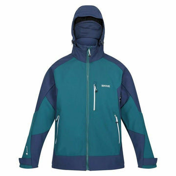 Men's Sports Jacket Regatta Hewitts VII Blue Green Hood