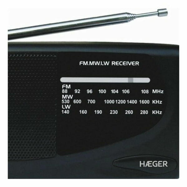 Radio AM/FM Haeger PR-TRI.002A Black