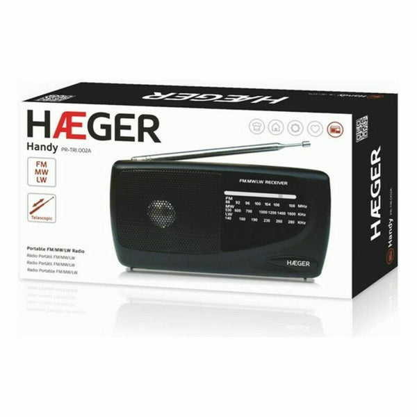 Radio AM/FM Haeger PR-TRI.002A Black