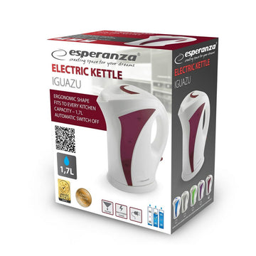 Kettle Esperanza EKK018R White Red Plastic 2200 W 1,7 L