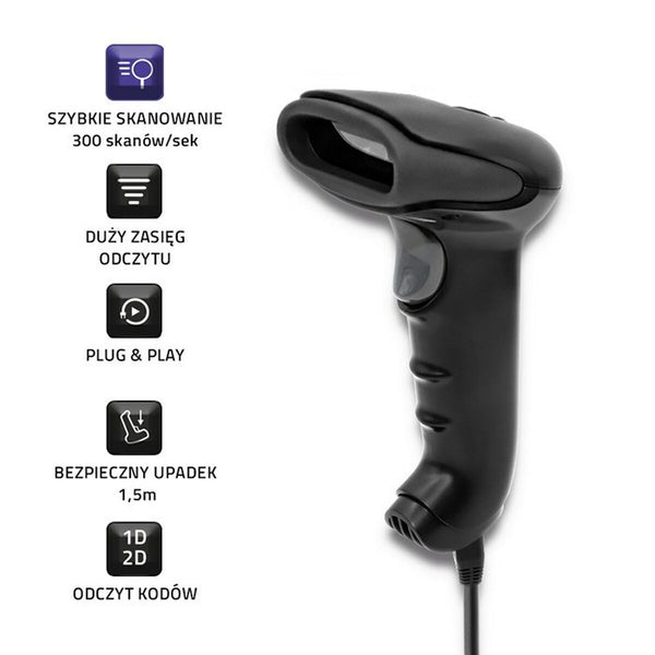 Barcode Reader Qoltec 50868