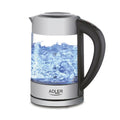 Kettle Adler AD 1247 Crystal Steel Grey Glass 2200 W 1,7 L