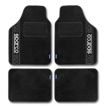 Car Floor Mat Set Sparco F510 Carpet Universal Black 4 Pieces