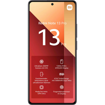 Smartphone Xiaomi Redmi Note 13 Pro 6,67" 8 GB RAM 256 GB Schwarz