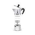 Italian Coffee Pot Bialetti Moka Express Aluminium 6 Cups