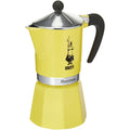 Italian Coffee Pot Bialetti Rainbow Yellow Metal Aluminium 300 ml 6 Cups