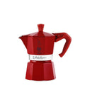 Italian Coffee Pot Bialetti Winter Wonderland Red Silver Aluminium 3 Cups