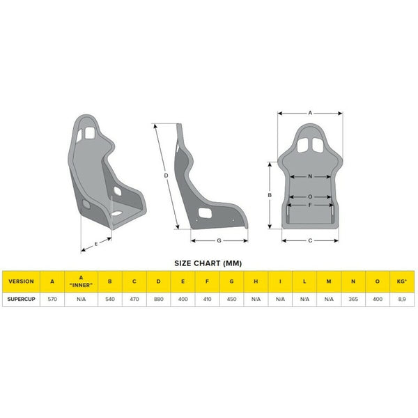 Racing seat Momo Super Cup Forward Black