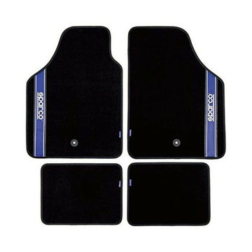 Car Floor Mat Set Sparco Strada 2012 B Universal Black/Blue (4 pcs)