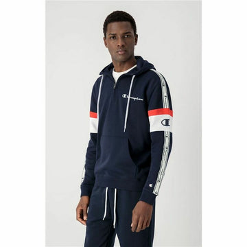 Men’s Hoodie Champion Arm Stripe M Navy Blue