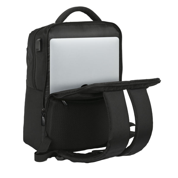 Laptop Backpack Sevilla Fútbol Club Premium 15,6'' Black (31 x 44 x 13 cm)