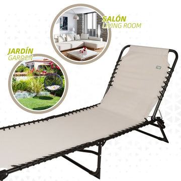 Sun-lounger Aktive Cream 190 x 32 x 58 cm