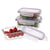 Set of lunch boxes Quid Frost (3 pcs) Transparent Glass 3 Pieces