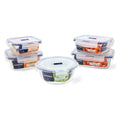 Set of lunch boxes Luminarc Pure Box Active (5 pcs) Bicoloured Glass 43 x 32 x 18 cm (5 Units)