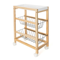 Vegetable trolley Quid Gala White Wood 40,5 x 24 x 60 cm