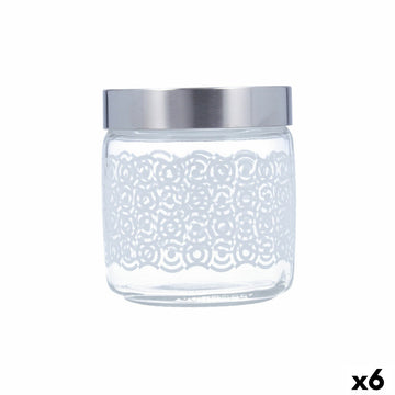 Jar Giara Grey Glass 750 ml With lid (6 Units)