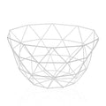 Fruit Bowl Versa White Steel Iron (27 x 13 x 27 cm)