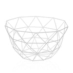 Fruit Bowl Versa White Steel Iron (27 x 13 x 27 cm)