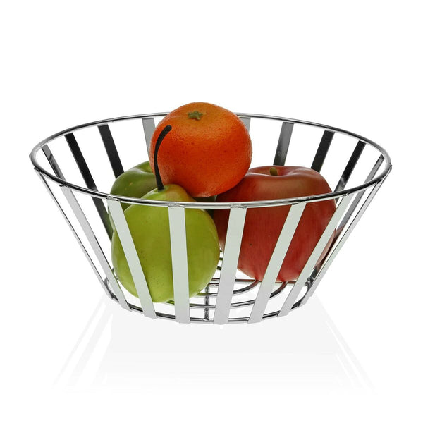 Fruit Bowl Versa Chromed Steel (25 x 10 x 25 cm)