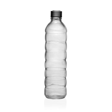 Bottle Versa 1,22 L Transparent Glass Aluminium 8,5 x 33,2 x 8,5 cm