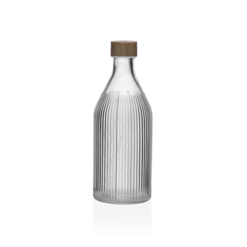 Bottle Versa 1 L Stripes Glass Aluminium 9,8 x 25,1 x 9,8 cm