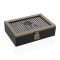 Box for Infusions Versa Black Metal MDF Wood 24 x 6,5 x 16,5 cm