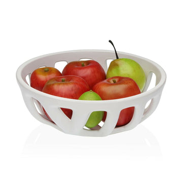 Fruit Bowl Versa White Ceramic Dolomite 26,4 x 8,5 x 26,4 cm