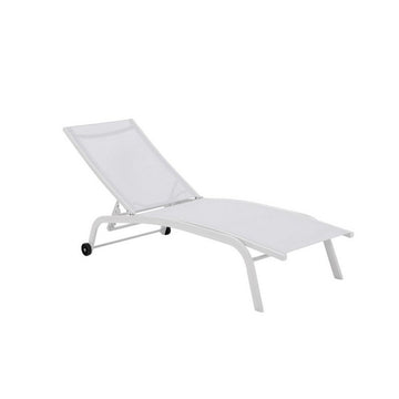 Sun-lounger DKD Home Decor With wheels PVC Aluminium (187,5 x 64 x 97 cm)